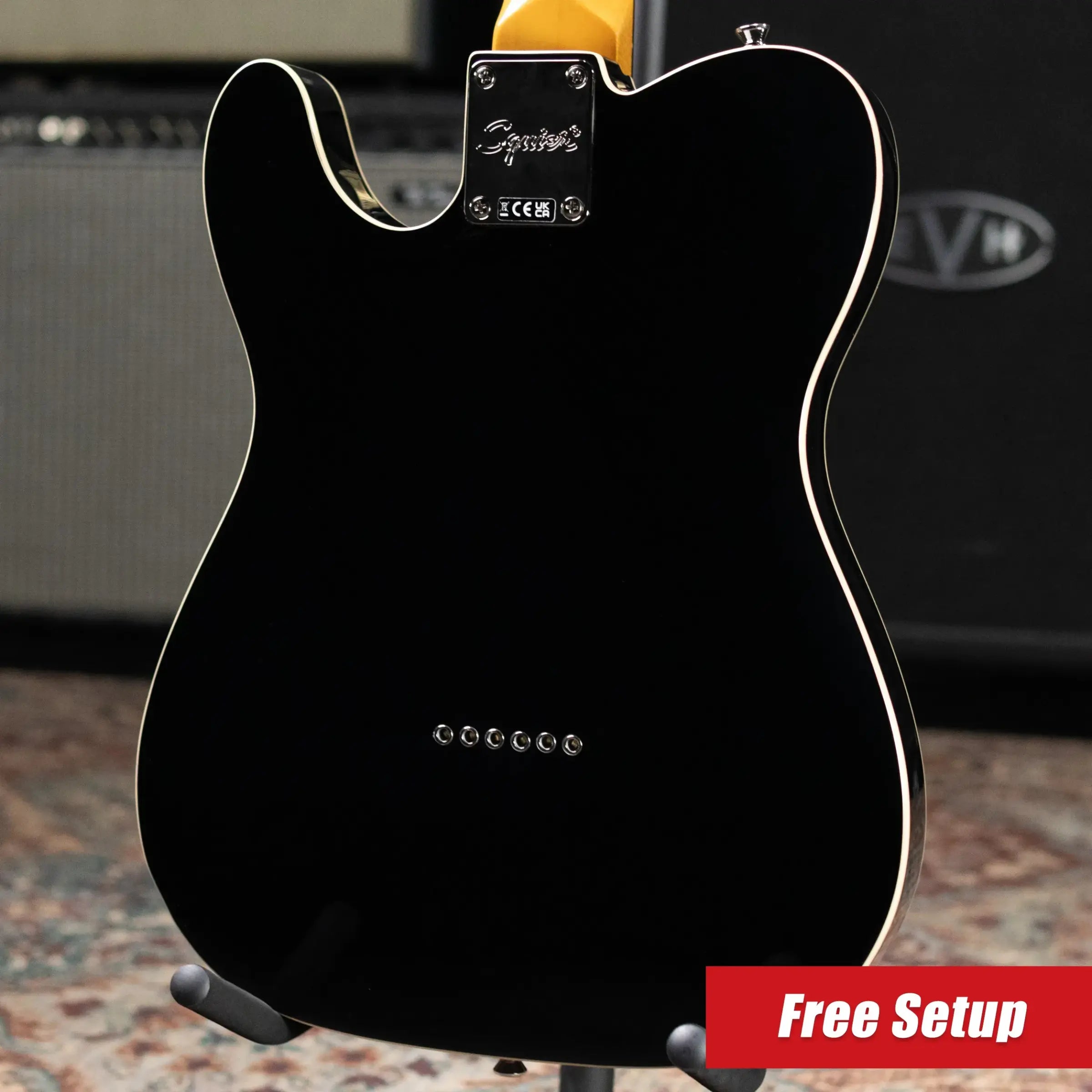 Squier Classic Vibe Baritone Custom Telecaster Electric Guitar - Black
