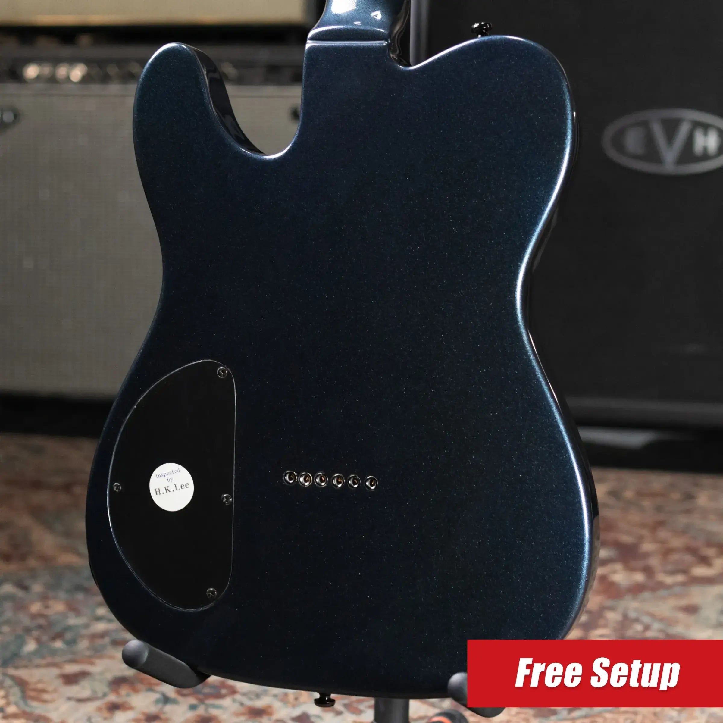 Squier Double Fat Telecaster Electric Guitar - Atlantic Blue Metallic - Used