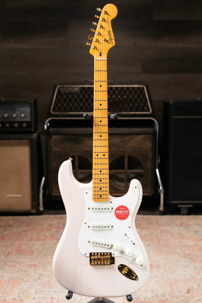 Squier FSR Classic Vibe '50s Stratocaster Electric Guitar - White Blonde, Gold Hardware