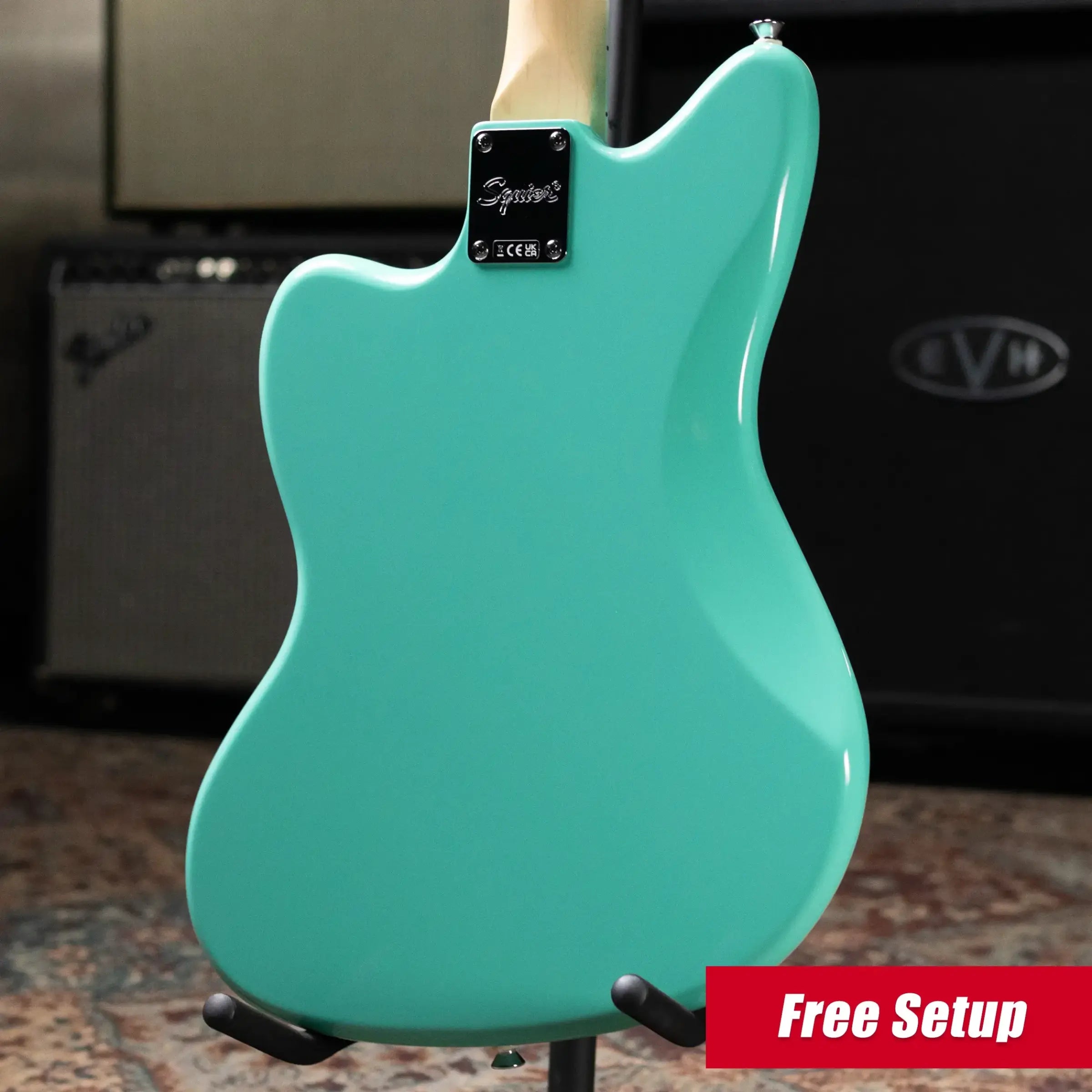 Squier Paranormal Baritone Jazzmaster HH Electric Guitar - Sea Foam Green