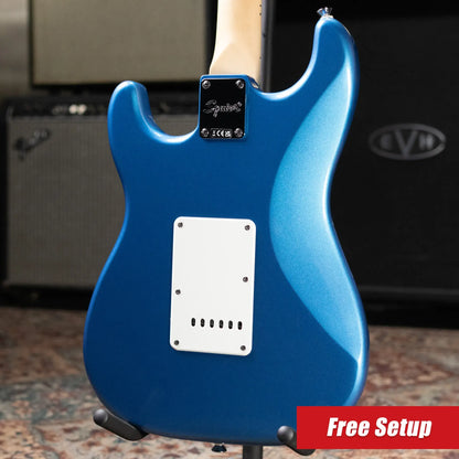 Squier Paranormal Stratocaster Deluxe Electric Guitar - Lake Placid Blue