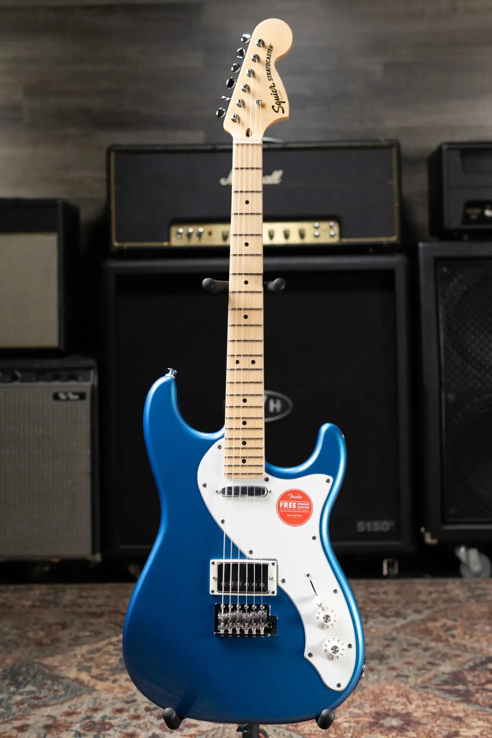Squier Paranormal Stratocaster Deluxe Electric Guitar - Lake Placid Blue