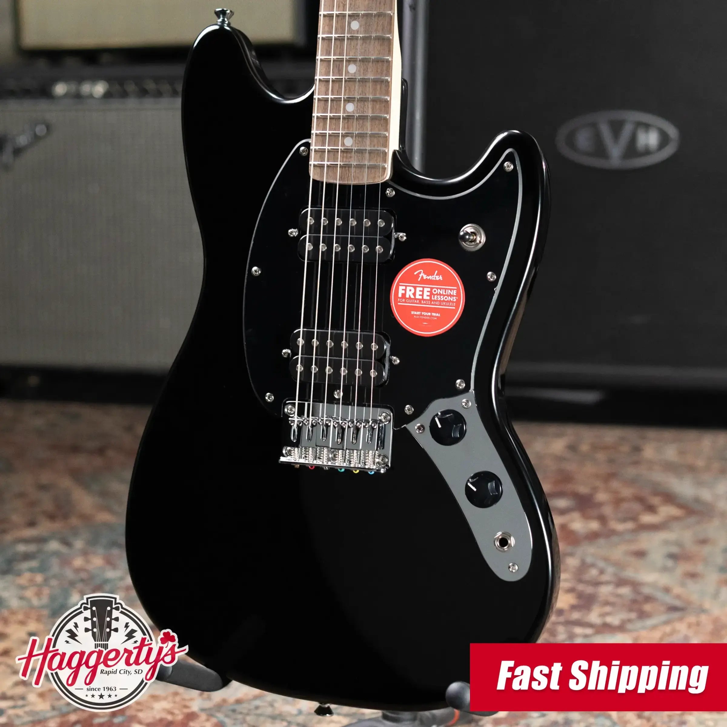 Squier Sonic Mustang HH Electric Guitar - Black