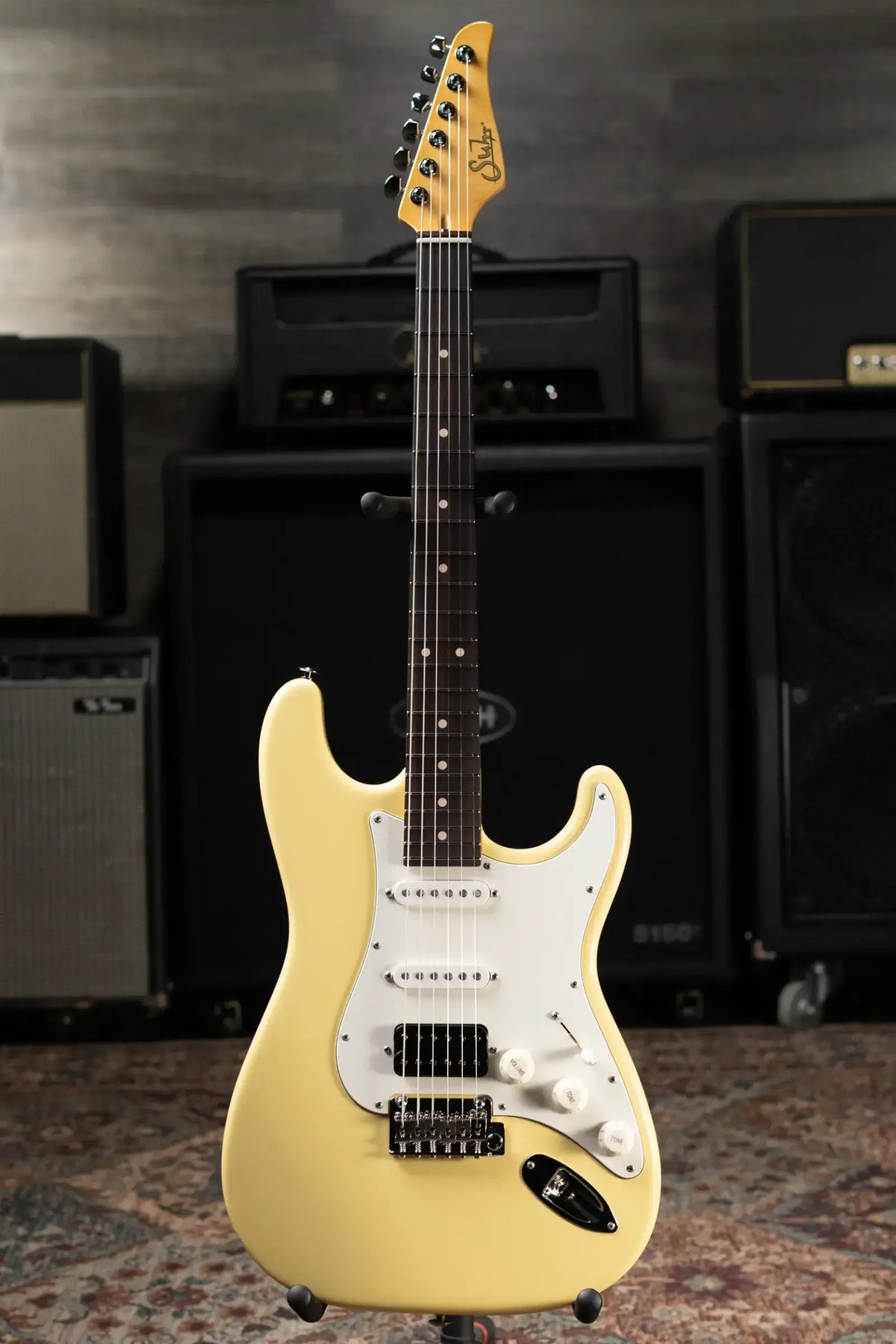 Suhr Classic S Antique Electric Guitar - Vintage Yellow with Gig Bag