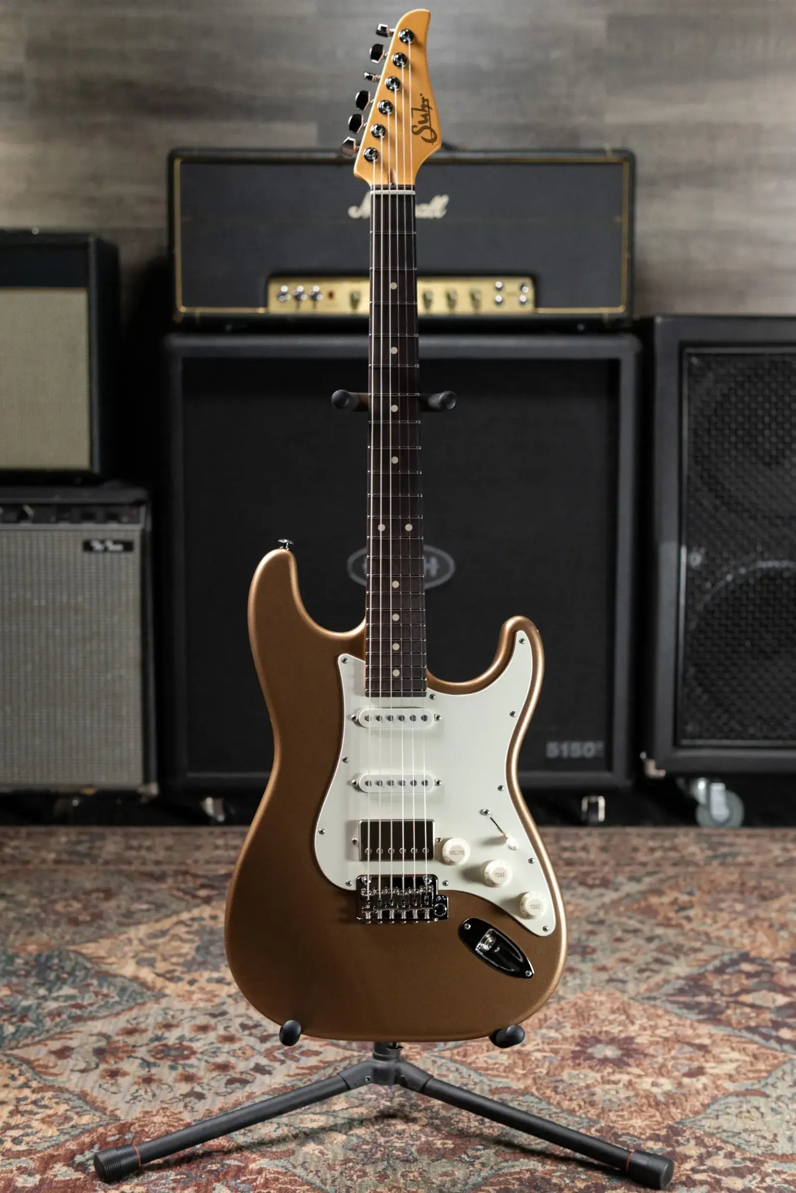 Suhr Custom Shop Classic S Antique Electric Guitar - Firemist Gold with Gig Bag