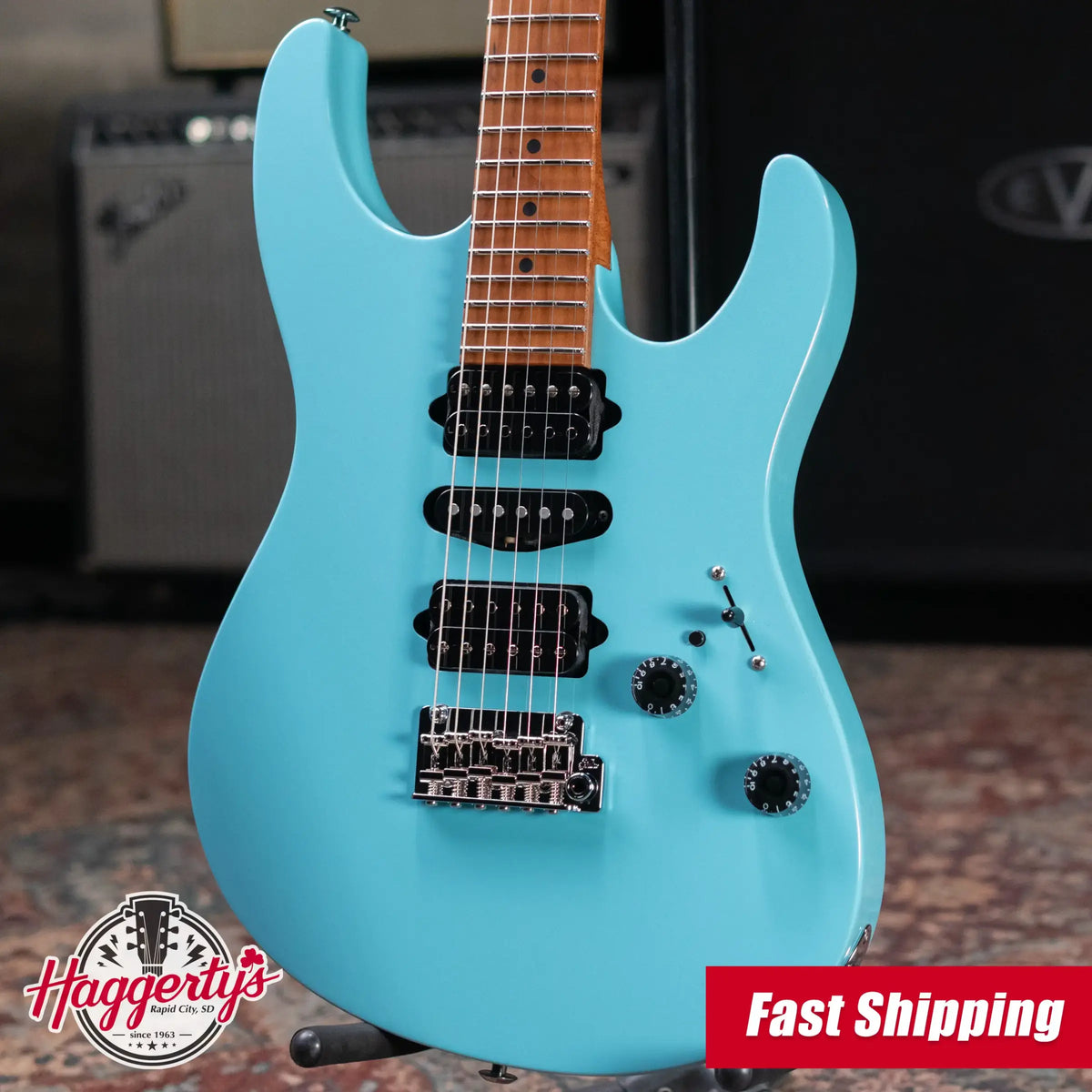 Suhr Modern Antique Limited Edition Electric Guitar - Daphne Blue with Hardshell Case - Demo