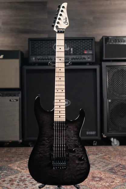 Suhr Standard Thin Burst Limited Edition Electric Guitar - Trans Black with Gig Bag - Demo