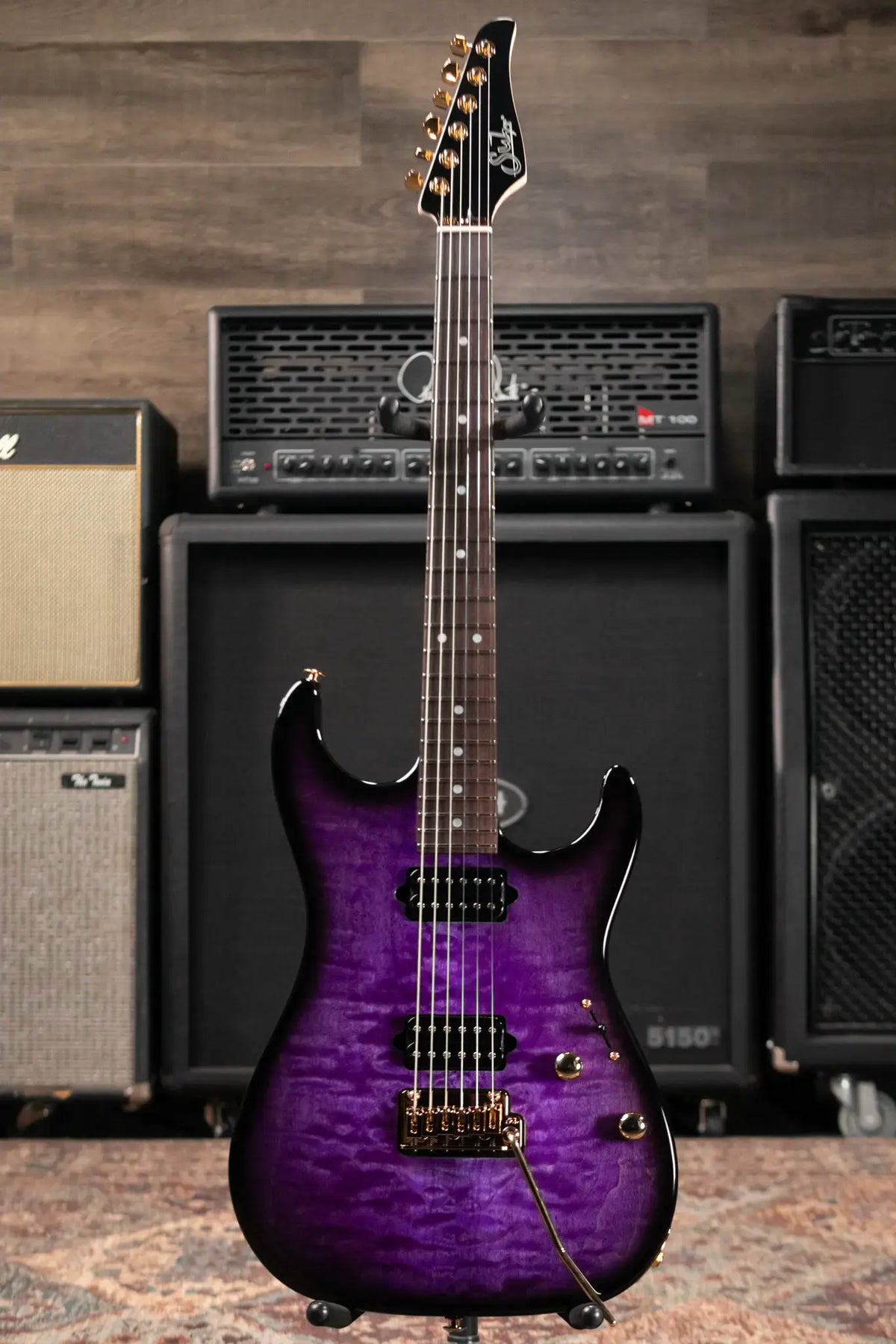Suhr Standard Thin Burst Limited Edition Electric Guitar - Trans Purple with Gig Bag - Demo