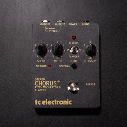 TC Electronic SCF Gold Reissue SCF Stero Chorus Flanger Pedal with 3 Modulation Modes, Analog BBD Circuit and Preamp - Used