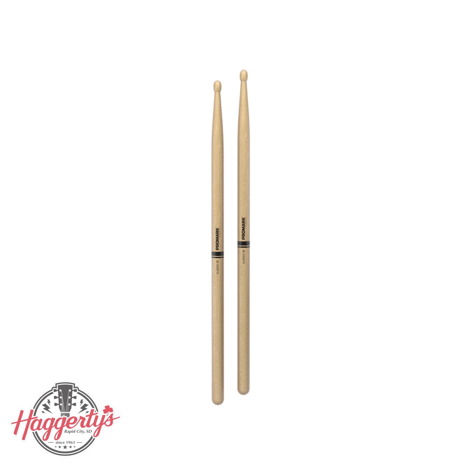 Promark Hickory 2B Wood Tip Drum Sticks