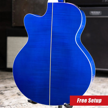 Takamine EG523SC G-Series Jumbo Acoustic/Electric Guitar - Blue with Hardshell Case - Used