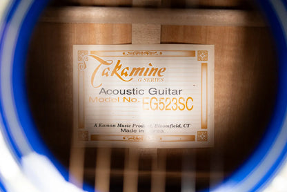 Takamine EG523SC G-Series Jumbo Acoustic/Electric Guitar - Blue with Hardshell Case - Used