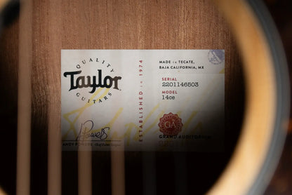 Taylor 14ce Grand Auditorium Acoustic/Electric Guitar with Gig Bag
