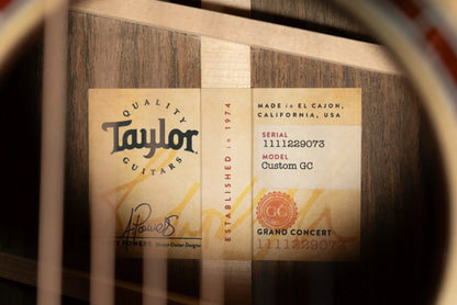 Taylor 2020 Catch Custom #24 Grand Concert Acoustic-Electric Guitar - Lutz/Bocote with Hardshell Case - Used