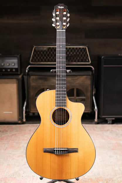 Taylor 212ce-N Plus Nylon Grand Concert Acoustic/Electric Guitar with Aerocase