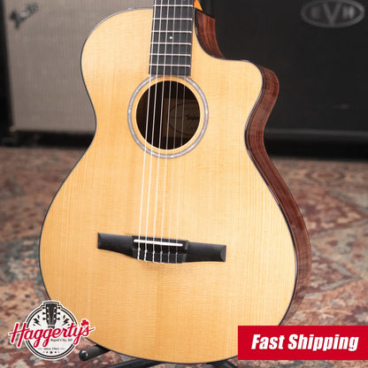 Taylor 212ce-N Plus Nylon Grand Concert Acoustic/Electric Guitar with Aerocase