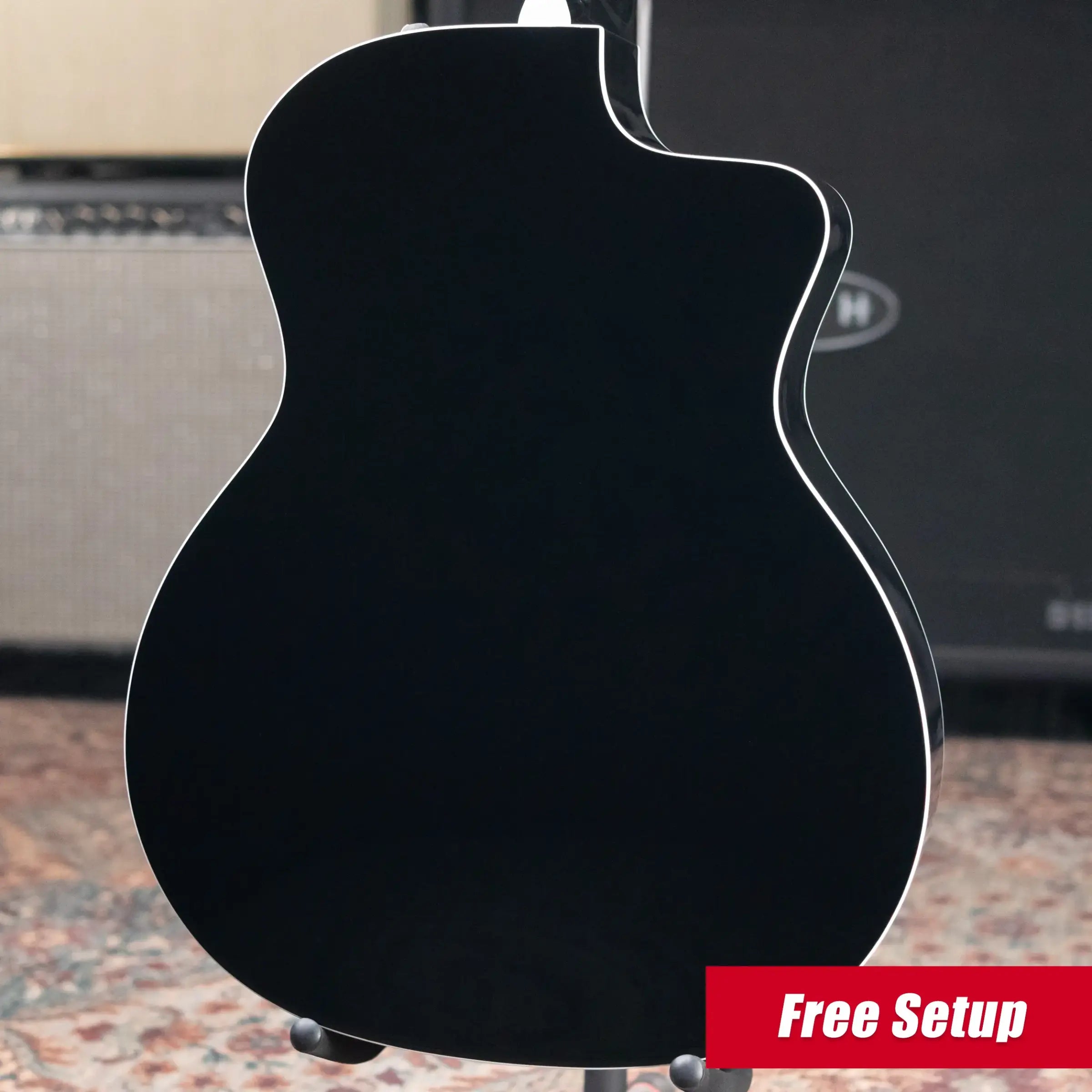 Taylor 214ce-BLK Plus Left-Handed Grand Auditorium Acoustic/Electric Guitar - Black with Aerocase