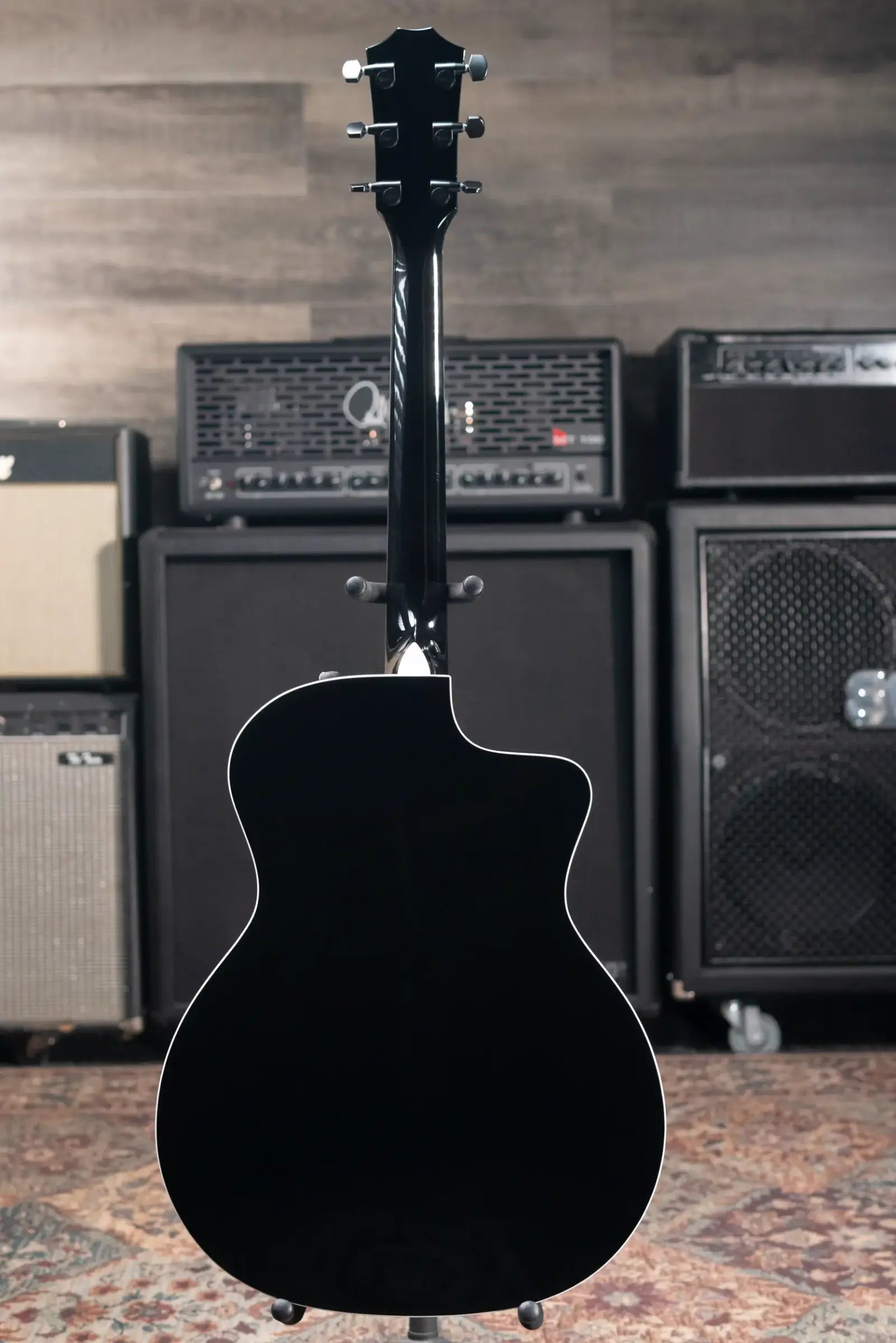 Taylor 214ce-BLK Plus Left-Handed Grand Auditorium Acoustic/Electric Guitar - Black with Aerocase