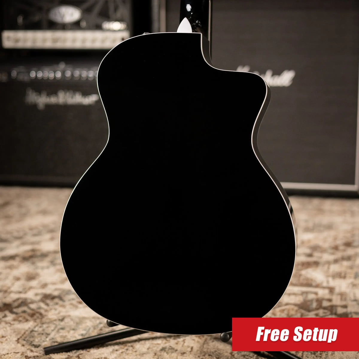 Taylor 214ce BLK Plus Left-Handed Grand Auditorium Acoustic/Electric Guitar - Black with Aerocase