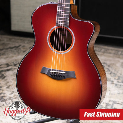 Taylor 214ce DLX Sunset Blvd Grand Auditorium Acoustic/Electric Guitar - Sepia Burst with Hardshell Case - Prototype