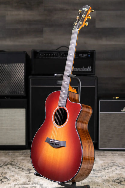 Taylor 214ce DLX Sunset Blvd Grand Auditorium Acoustic/Electric Guitar - Sepia Burst with Hardshell Case - Prototype