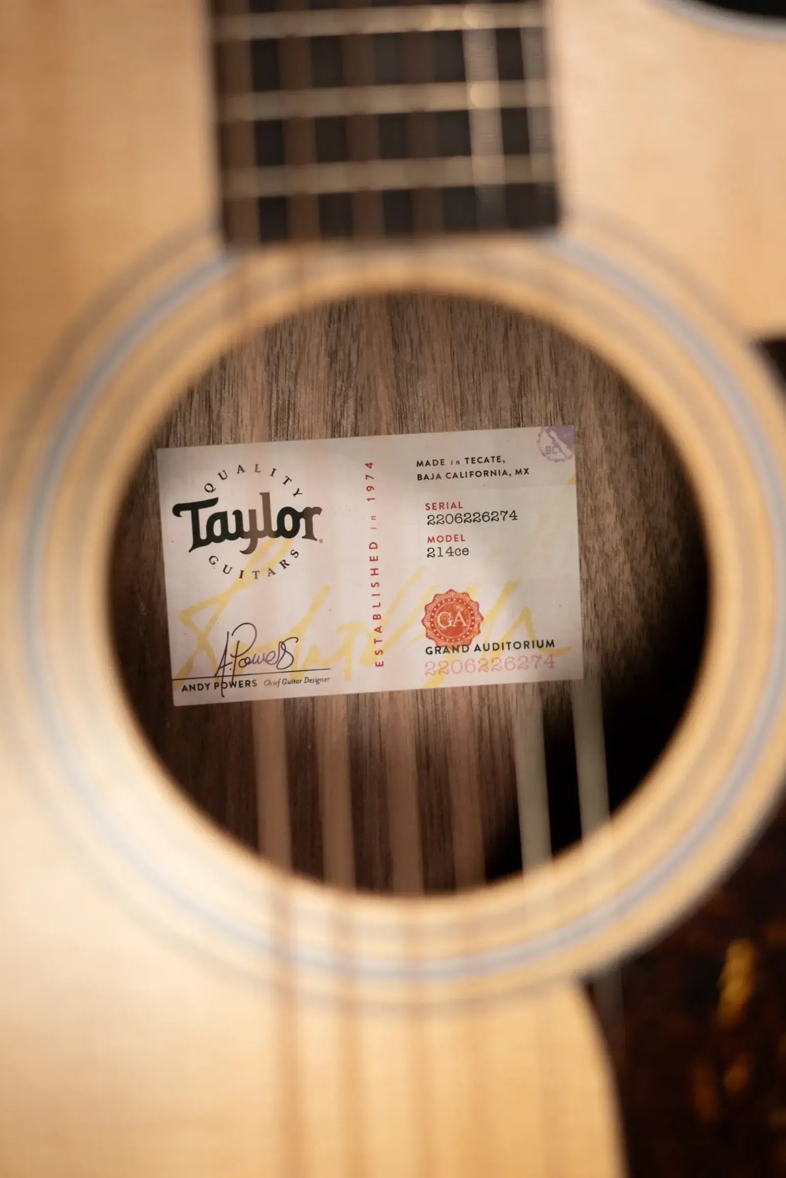 Taylor 214ce Grand Auditorium Acoustic/Electric Guitar with Gig Bag
