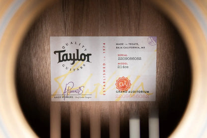 Taylor 214ce Grand Auditorium Acoustic/Electric Guitar with Gig Bag