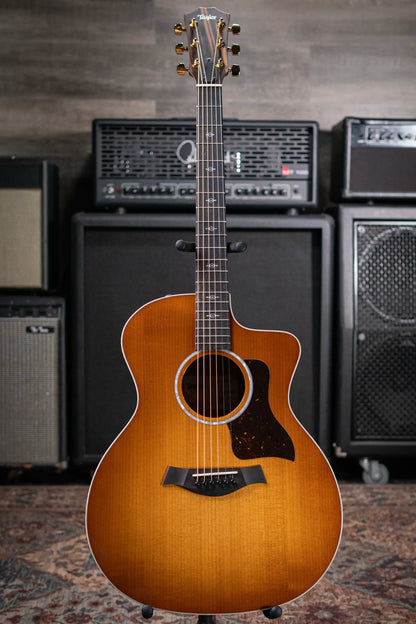 Taylor 214ce-K DLX Special Edition Grand Auditorium Acoustic/Electric Guitar - Honeyburst with Hardshell Case