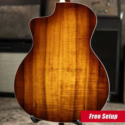 Taylor 214ce-K DLX Special Edition Grand Auditorium Acoustic/Electric Guitar - Honeyburst with Hardshell Case