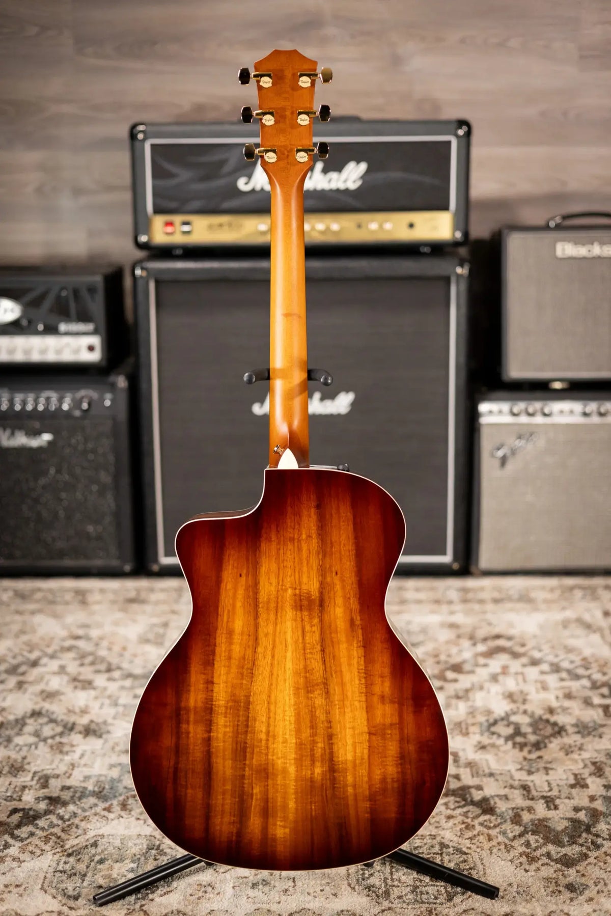 Taylor 214ce-K DLX Special Edition Grand Auditorium Acoustic/Electric Guitar - Honeyburst with Hardshell Case - Demo