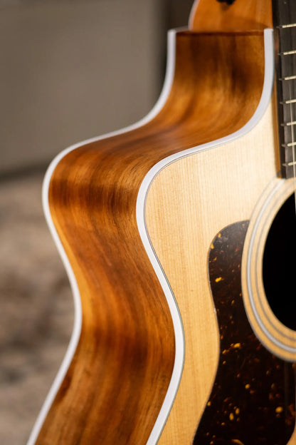 Taylor 214ce-K Left-Handed Grand Auditorium Acoustic/Electric Guitar - Natural with Gig Bag - Demo