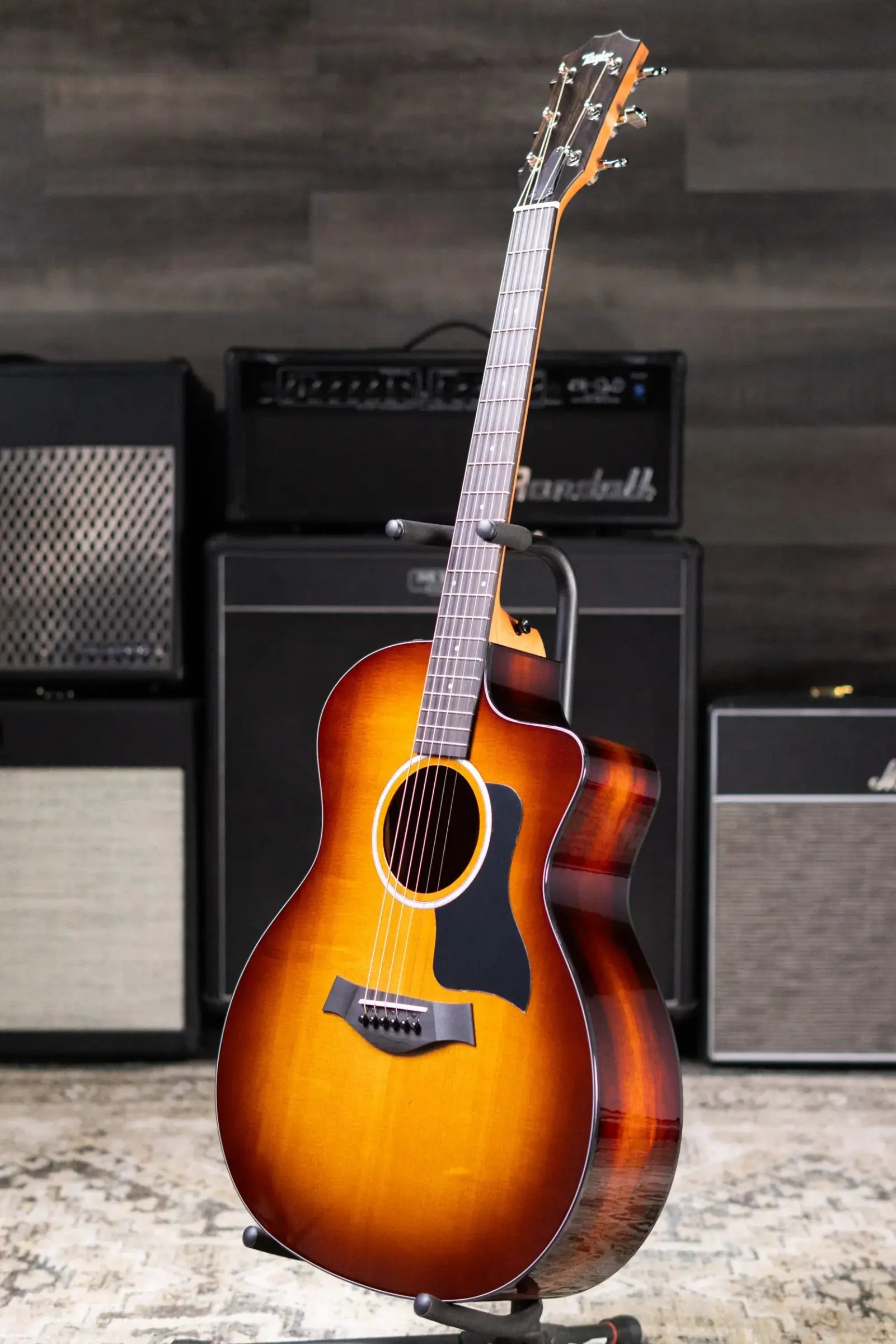 Taylor 214ce-K SB Plus Grand Auditorium Acoustic/Electric Guitar - Sunburst with Aerocase