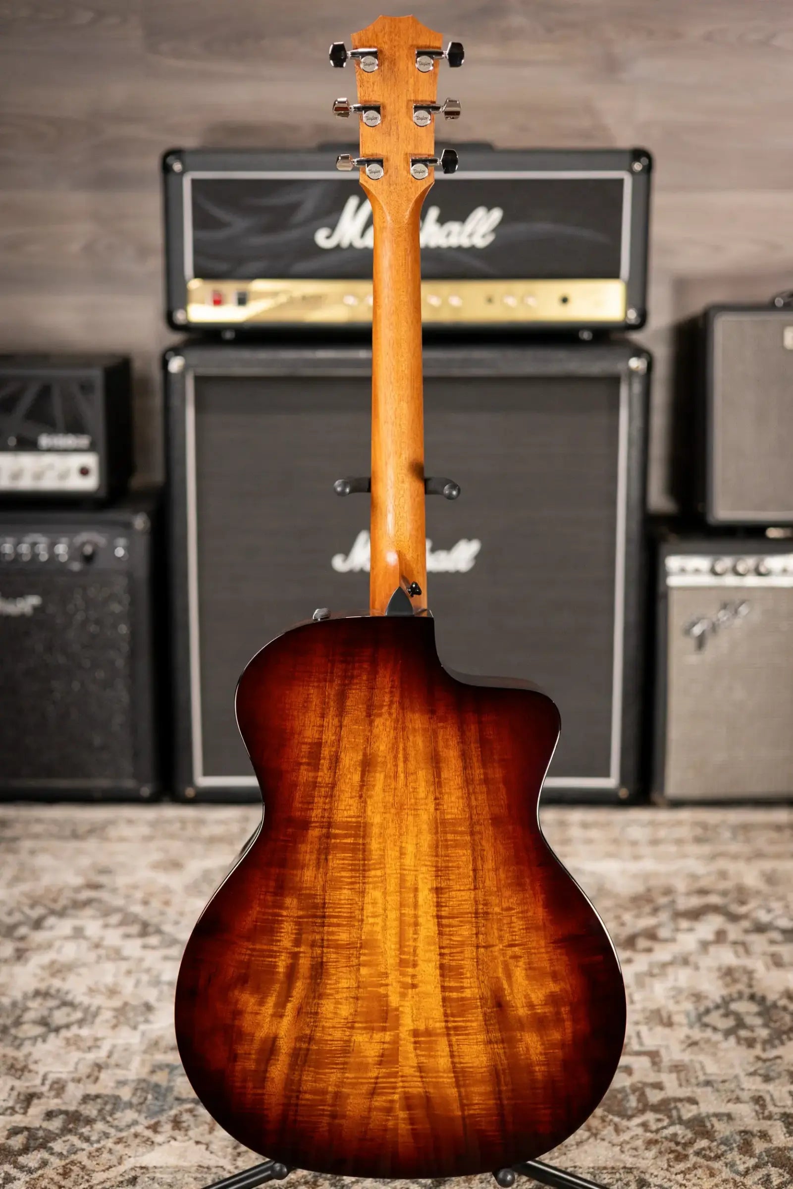 Taylor 214ce-K SB Plus Left-Handed Grand Auditorium Acoustic/Electric Guitar - Sunburst with Aerocase