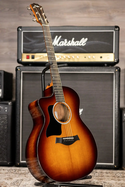 Taylor 214ce-K SB Plus Left-Handed Grand Auditorium Acoustic/Electric Guitar - Sunburst with Aerocase