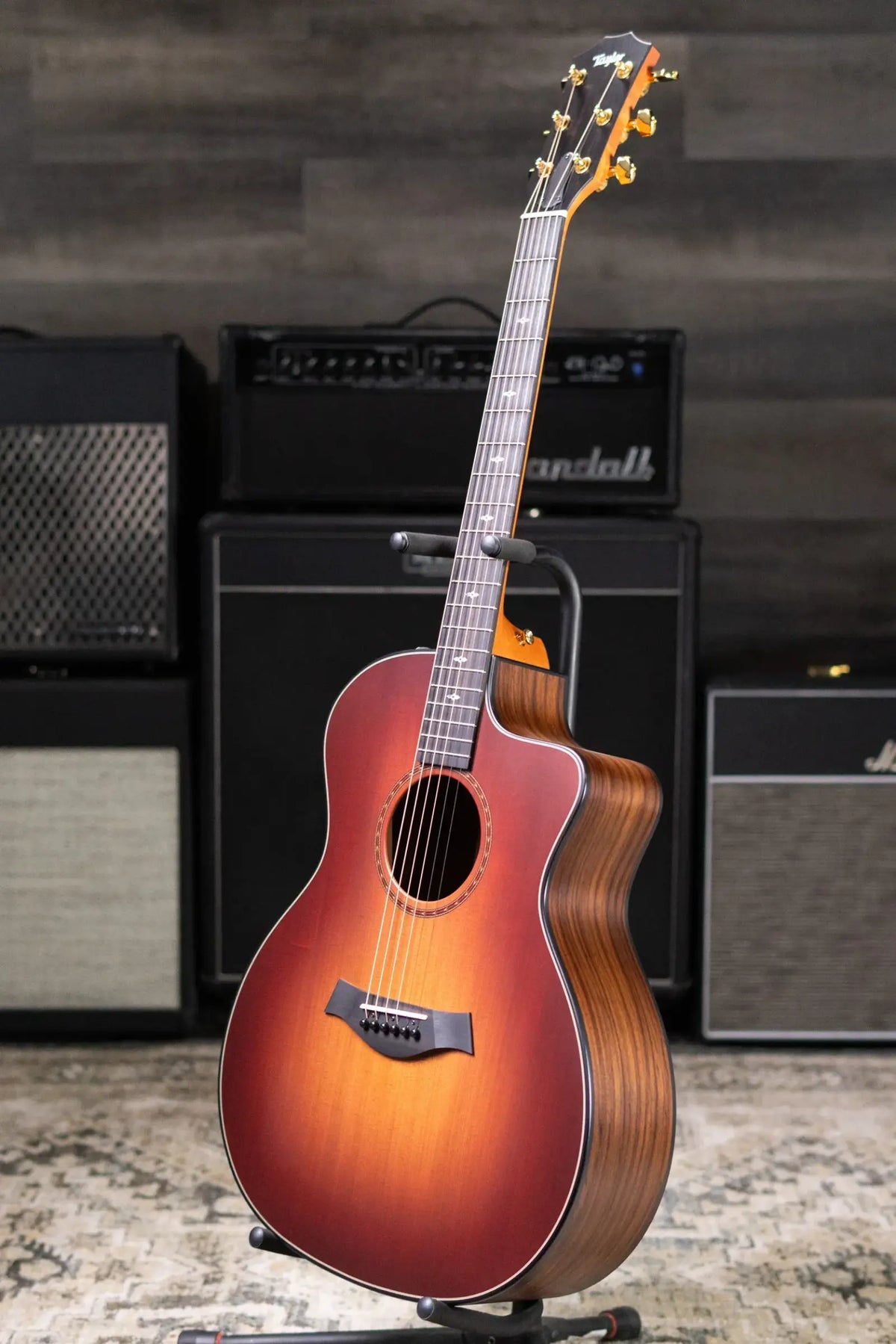 Taylor 214ce Sunset Blvd Grand Auditorium Acoustic/Electric Guitar - Sepia Burst with Gig Bag - Prototype