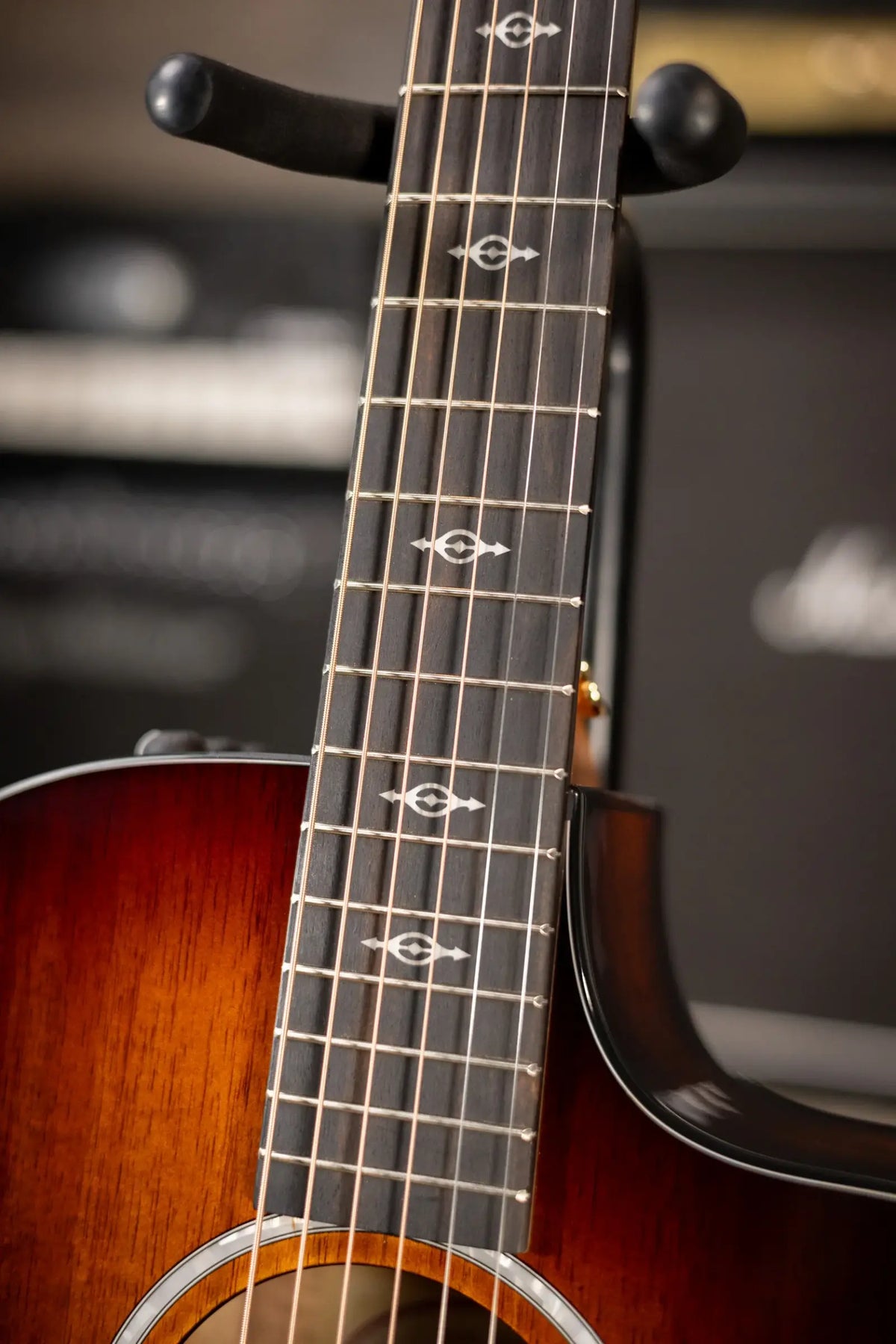 Taylor 222ce-K DLX Grand Concert Hawaiian Koa Acoustic/Electric Guitar - Shaded Edge Burst with Hardshell Case  - Demo