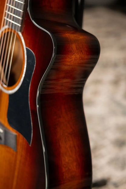 Taylor 222ce-K DLX Grand Concert Hawaiian Koa Acoustic/Electric Guitar - Shaded Edge Burst with Hardshell Case  - Demo