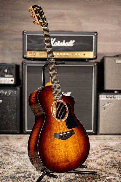 Taylor 222ce-K DLX Grand Concert Hawaiian Koa Acoustic/Electric Guitar - Shaded Edge Burst with Hardshell Case  - Demo