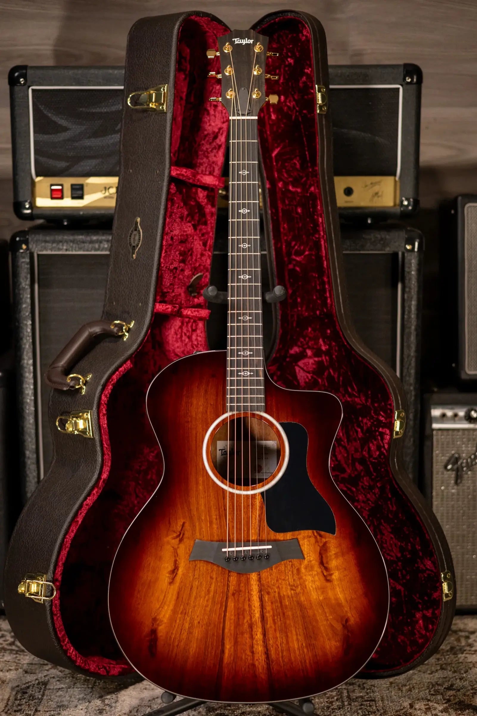 Taylor 224ce-K DLX Grand Auditorium Acoustic/Electric Guitar with Hardshell Case