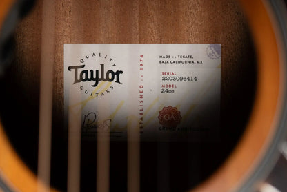 Taylor 24ce Grand Auditorium Acoustic-Electric Guitar with Gig Bag - Floor Demo