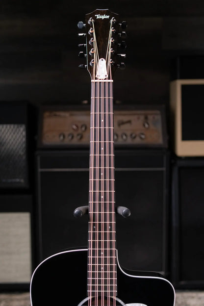 Taylor 250ce Plus BLK Bajo Quinto Acoustic/Electric Guitar - Black with Aerocase