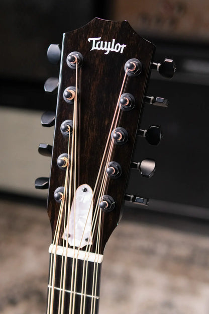 Taylor 250ce Plus BLK Bajo Quinto Acoustic/Electric Guitar - Black with Aerocase