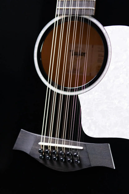 Taylor 250ce Plus BLK Doce Doble Acoustic/Electric Guitar - Black with Aerocase - Factory Demo