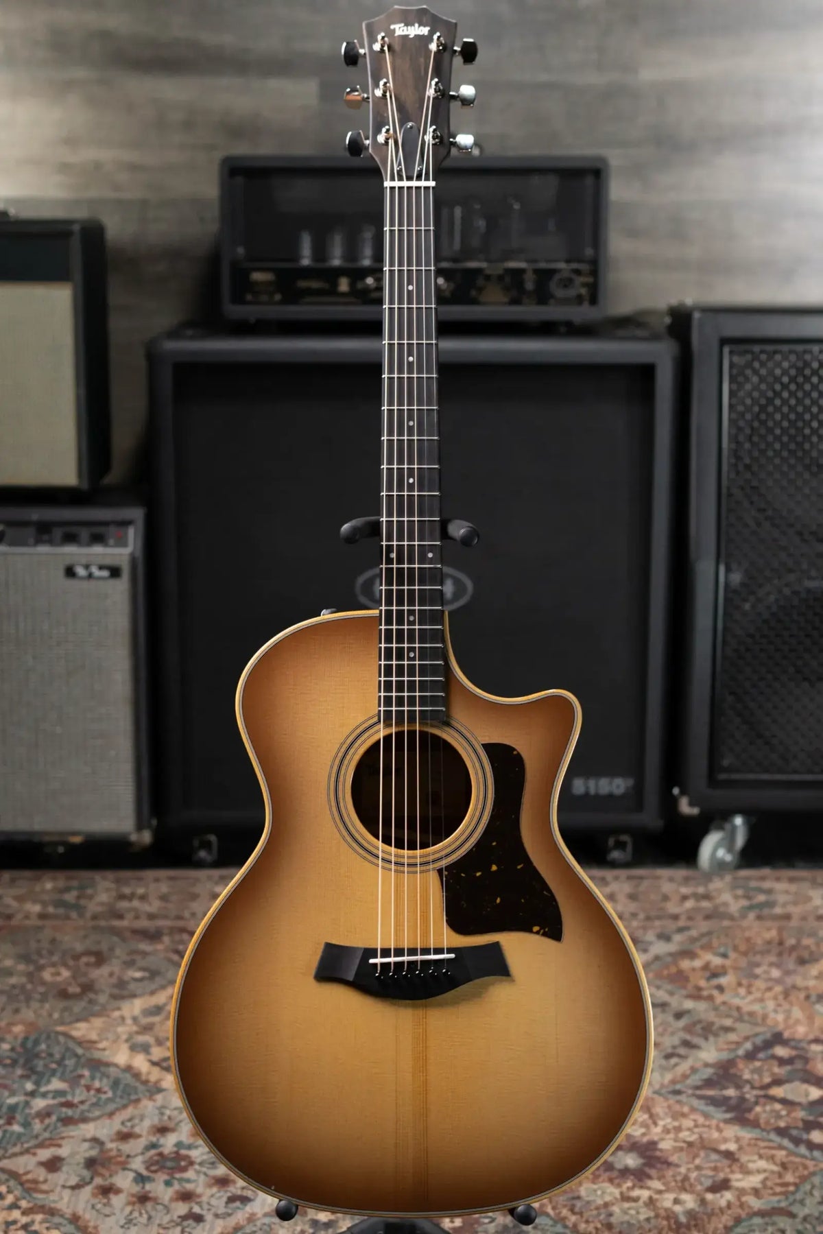 Taylor 314ce Studio Grand Auditorium Acoustic/Electric Guitar - Shaded Edge Burst with Gig Bag - Used