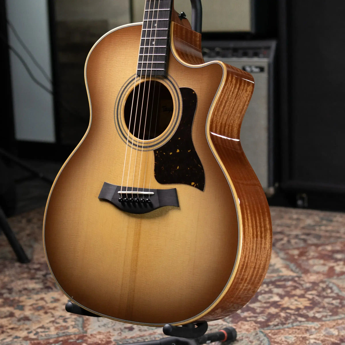 Taylor 314ce Studio Grand Auditorium Acoustic/Electric Guitar - Shaded Edge Burst with Gig Bag - Used