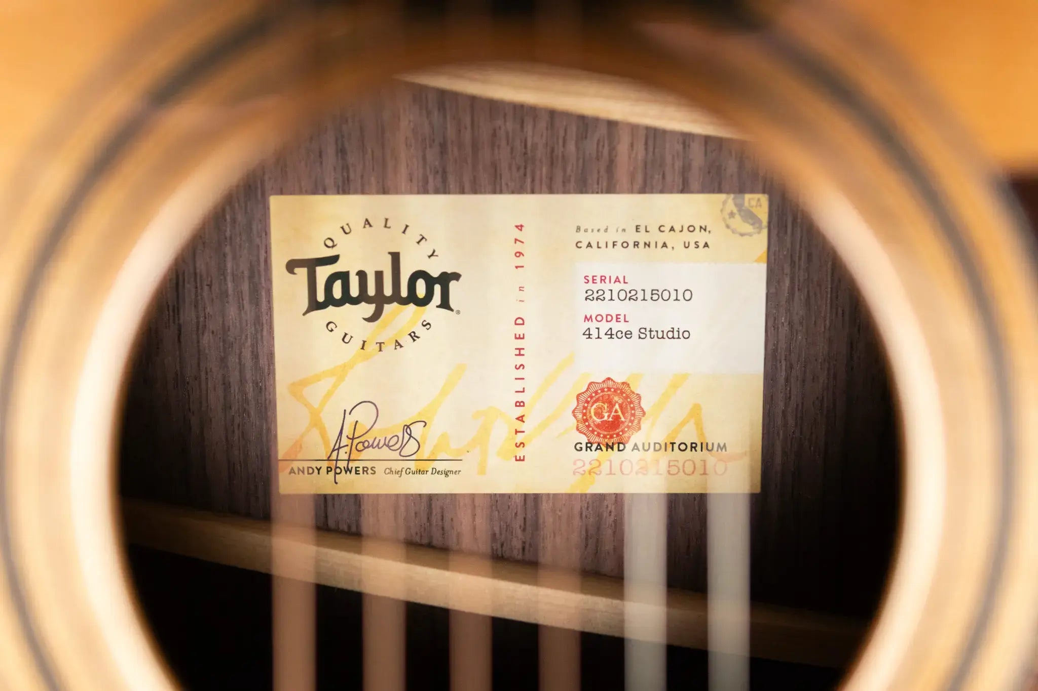 Taylor 414ce Studio Grand Auditorium Acoustic/Electric Guitar - Natural with Gig Bag