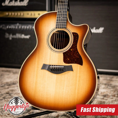 Taylor 414ce Studio Grand Auditorium Acoustic/Electric Guitar - Shaded Edge Burst with Gig Bag