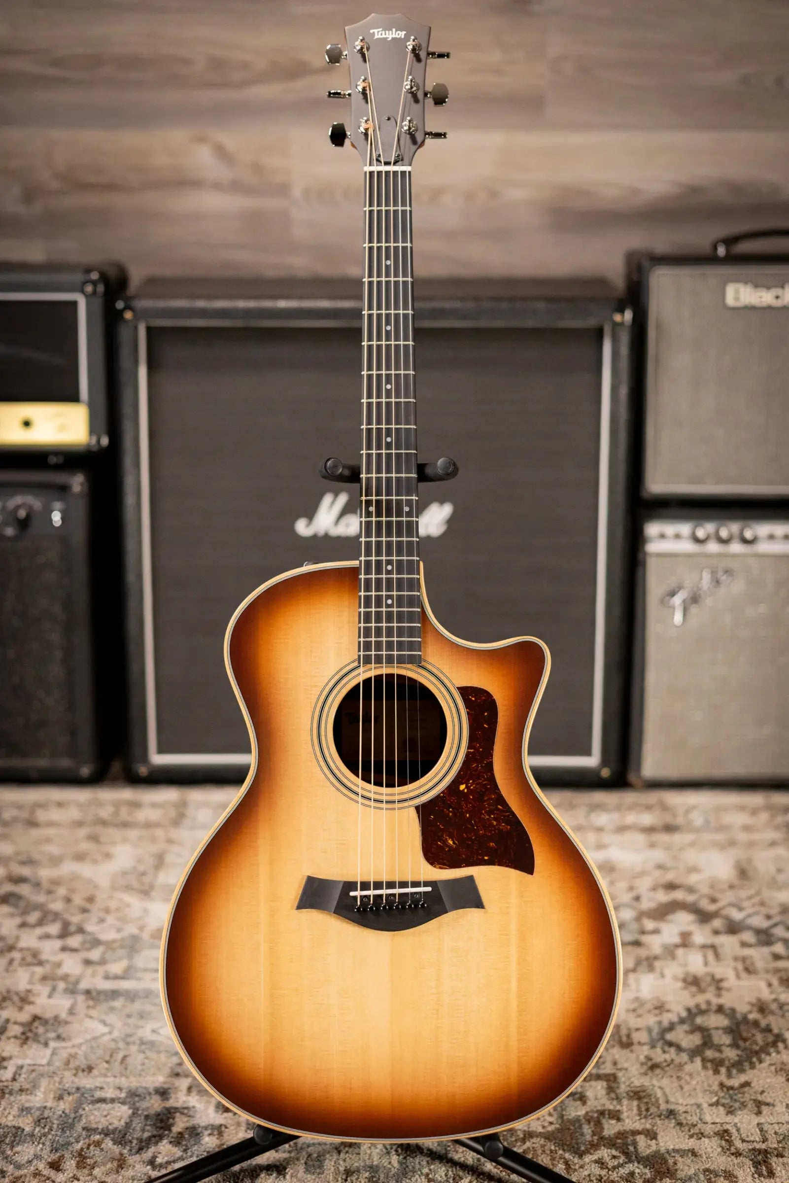 Taylor 414ce Studio Grand Auditorium Acoustic/Electric Guitar - Shaded Edge Burst with Gig Bag