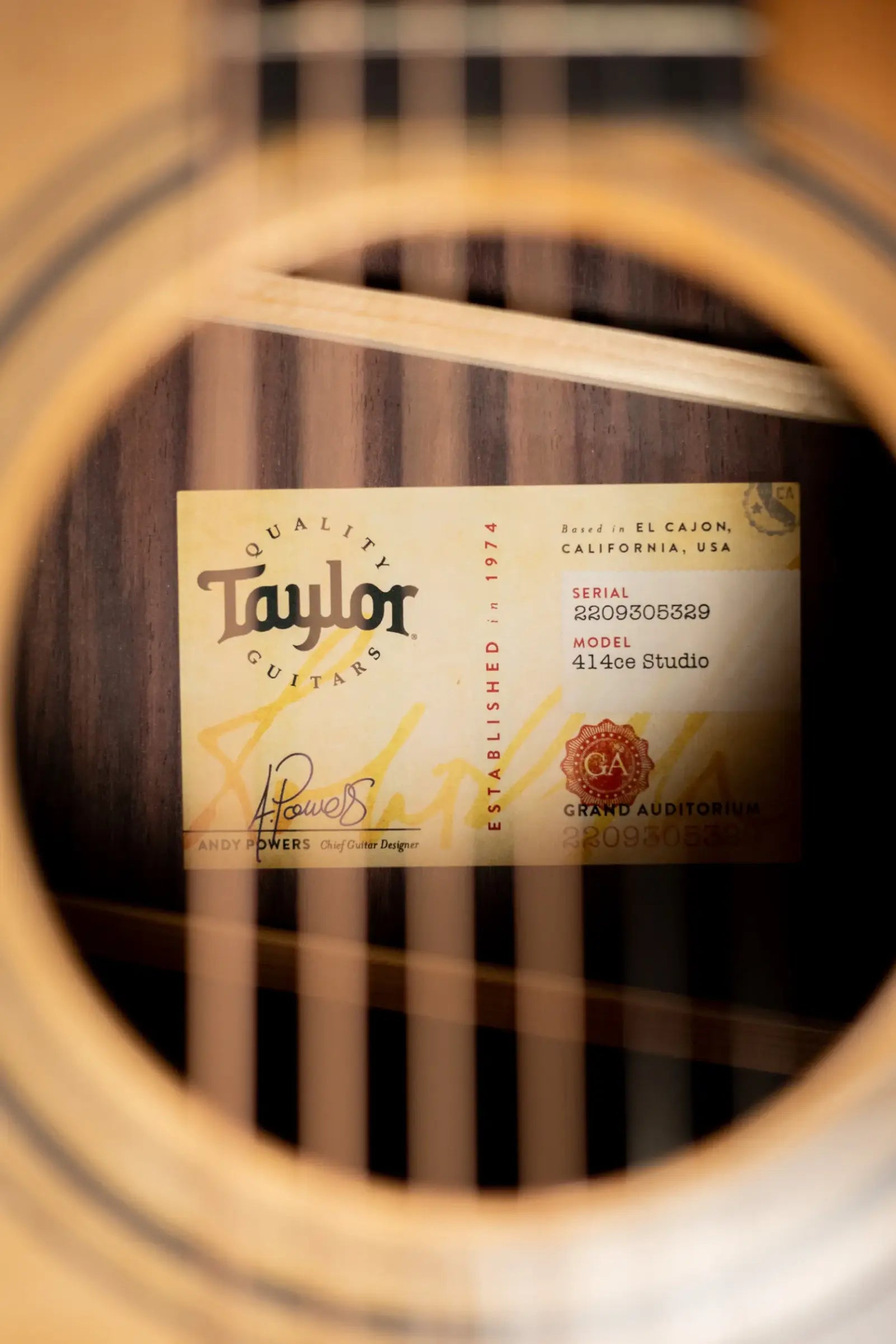 Taylor 414ce Studio Grand Auditorium Acoustic/Electric Guitar - Shaded Edge Burst with Gig Bag