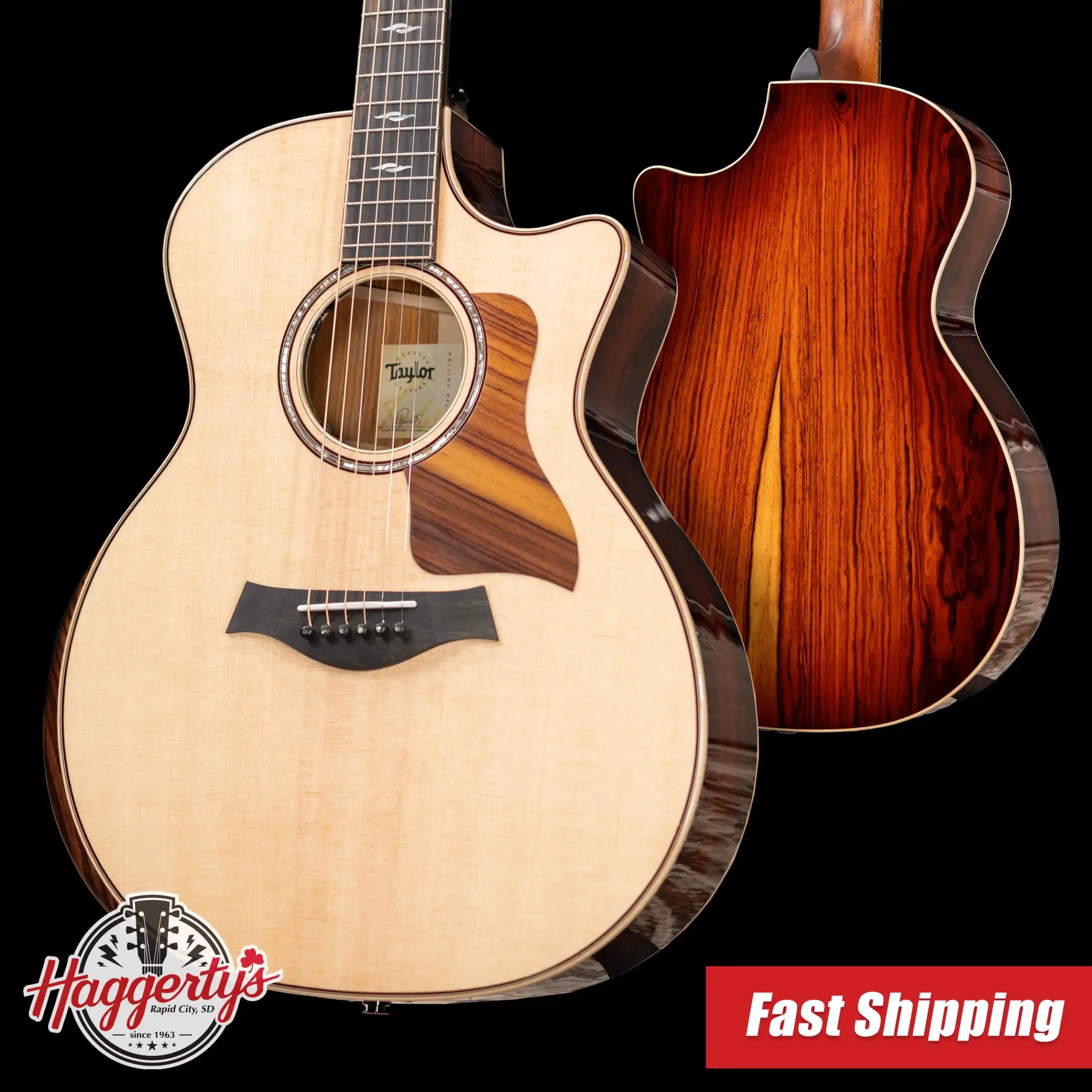 Taylor 814ce LTD Cocobolo Grand Auditorium Acoustic/Electric Guitar - Natural with Hardshell Case